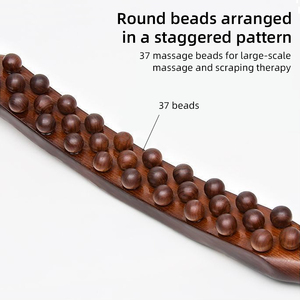 Bâton de <span class=keywords><strong>massage</strong></span> en plastique Offres Spéciales 37 perles de hêtre carbonisé brûleur de graisse masseur ensemble de masseur de ventre en bois - Product Image 3