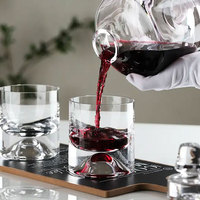 SUNYO caliente al por mayor logotipo personalizado copas de vino pequeño vaso de chupito whisky vaso whisky decantador conjunto