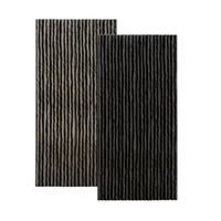 Panneaux muraux en pierre artificielle 3D géométriques modernes, légers, imperméables en PU, aspect pierre, 120x60cm, MIMO PU-5, pour l'extérieur et l'intérieur des villas et des hôtels