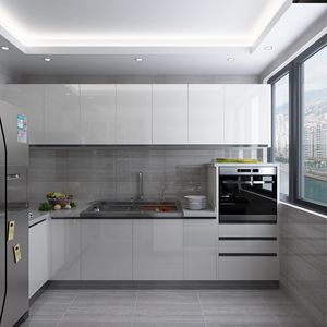 Mueble de Cocina Multifuncional Moderno de Estilo Simple, Madera Contrachapada Personalizada, Impermeable y Ecológico, Fácil de Limpiar - Product Image 5