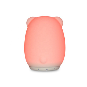 <span class=keywords><strong>Veilleuse</strong></span> en silicone avec musique BT Connect Haut-parleur Soft Touch RGB Lampe à changement de couleur Son de haute qualité pour pépinière - Product Image 4