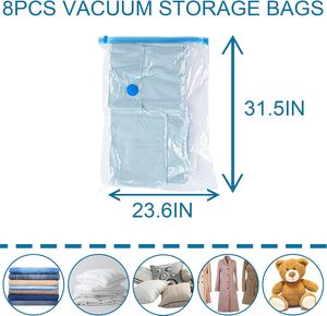 Reusable <b>Vacuum</b> Storage <b>Bags</b> for Clothing Bedding Shoes & Travel with Electric Pump (PA+PE Material) - Product Image 1