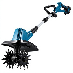 Micro-motoculteur électrique portatif au lithium 850W bleu/noir pour désherbage agricole, creusement de fossés et scarification domestique - Product Image 1