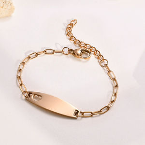 Bracelet personnalisé pour enfants, bracelet avec nom d'enfant, bracelet en acier inoxydable gravé personnalisé pour enfants - Product Image 2