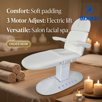 MOOLIN Lit de Beauté Électrique Réglable à 3 Moteurs pour Soins du Visage, Cils, Esthétique, Salon, Spa, Hôtel - Nouveauté et Ventes Flash