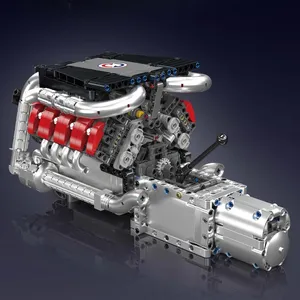 Mould King 10203 MOC Creativity Car Part, Motorizado, Coche Deportivo M8, Motor V8, Kit de Ladrillos de Ensamblaje, Regalo de Navidad, Juego de Bloques de Construcción - Product Image 3