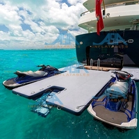Plateforme flottante gonflable en U robuste pour kayak, jet ski et marina en bord de mer