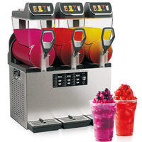 Machine à Granita Commerciale XXL à Trois Réservoirs pour Jus Glacé et Smoothies – Nouvelle Génération, Vente Flash