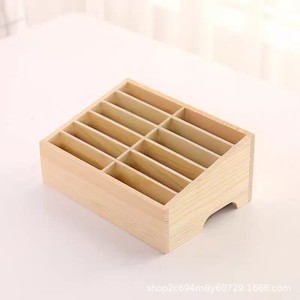 Wooden <b>Wall</b> <b>Mounted</b> <b>Storage</b> Box 4 Layers Rectangle Multipurpose Mail Key Organizer Home Office Use - Product Image 3