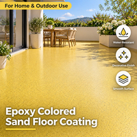 Peinture de sol époxy autolissante colorée à base de sable, écologique, anti-UV, facile à appliquer, haute dureté, certifiée RoHS, effet marbre pour
