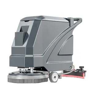 Automatic Floor Cleaning Scrubbing Machine Battery Powered Commercial Walk Behind Cordless Concrete Floor Scrubber