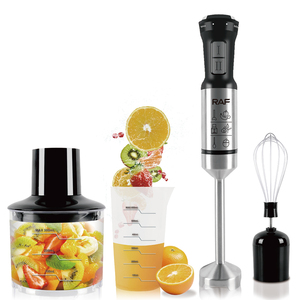 RAF 4 in 1 Multifunctional 21 Speeds 600w High Power Hand Blender Immersion Stick With Knob Control Stick Blender Hand Blender E - Product Image 1