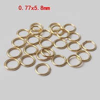 Anneau de jonction fermé en or 14 carats véritable, petit format en forme de O, connecteur DIY pour la fabrication de bracelets et de colliers