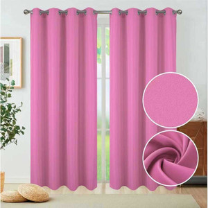 All'ingrosso 140x228cm rosa poliestere tende & mantovane con 8 occhielli 32 set Per scatola - Product Image 1
