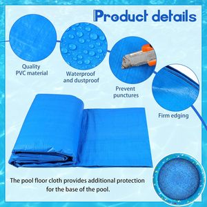 Bâche de <span class=keywords><strong>piscine</strong></span> extérieure imperméable <span class=keywords><strong>et</strong></span> anti-poussière, de forme ronde <span class=keywords><strong>et</strong></span> rectangulaire, enduite <span class=keywords><strong>et</strong></span> traitée anti-UV, légère - Product Image 2