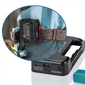 <span class=keywords><strong>Chargeur</strong></span> <span class=keywords><strong>rapide</strong></span> USB Type-C QIYUN avec boucle de ceinture, 4 ports Type-C, sortie 18W pour batteries d'outils électriques au lithium <span class=keywords><strong>Milwaukee</strong></span> 18V - Product Image 5