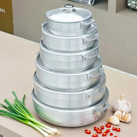 Ensemble de casseroles classiques en aluminium de haute qualité, 12 pièces, prix abordable, faitout en aluminium moulé sous pression, grande poêle à frire en aluminium forgé, ensemble de casseroles à soupe