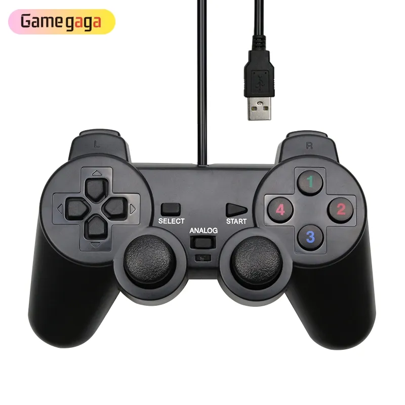 Controlador de juegos con cable USB, Joystick Gamepad para PC, ordenador portátil, Arcade, Joystick de juegos con vibración