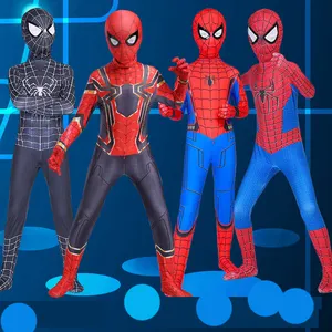 Rosso nero Spiderman Costume Spider Man Suit Spider-man costumi bambini bambini Spider-Man Cosplay abbigliamento costume di halloween