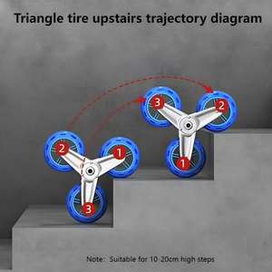 Chariot à roue d'escalade en cristal moyen - Product Image 3
