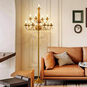 Lampe sur pied en cristal et fer doré de style nordique avec douille E14 pour salon, décorations de mariage, haute qualité <span class=keywords><strong>CAMILLE</strong></span> CML210 - Product Image 3