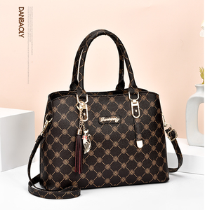 New Fashion Luxury Design Geometric <b>Handbag</b> Printed High Quality PU Unisex Shopping Shoulder Messenger Bag Customized Color Logo - Product Image 5