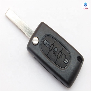3 boutons Flip Clé À Distance Coque Clé pour PEUGEOT 407 <span class=keywords><strong>307</strong></span> 308 607 CE0536 Noir Parfait ABS Remplacer Étui à Clés De Voiture 30 Pièces - Product Image 2