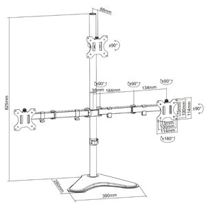 Support de moniteur triple avec <span class=keywords><strong>bras</strong></span> articulés Support d'<span class=keywords><strong>écran</strong></span> d'ordinateur <span class=keywords><strong>vertical</strong></span> pour <span class=keywords><strong>bras</strong></span> de moniteur à 3 <span class=keywords><strong>écran</strong></span>s - Product Image 2