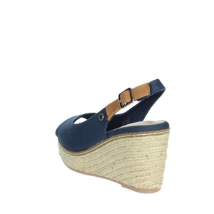 Sandali blu con tacco aperto con cinturino alla caviglia soletta morbida in PVC/PU/gomma per la primavera e l'autunno attività all'aperto modello 170730 - Product Image 2
