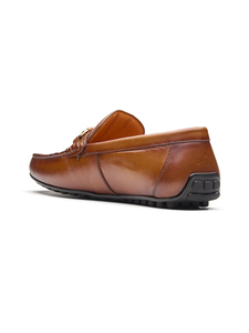Mocasines de cuero importado al por mayor para hombre, con punta redonda, sin cordones, zapatos formales con forro de cuero DD y lámina interior Ortholite. - Product Image 4