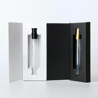 Botol Parfum Kaca Bening 5ml 10ml dengan Tutup Semprot Tester Sablon 2pcs Botol Sampel Wewangian Penyemprot Kabut Termasuk Kotak