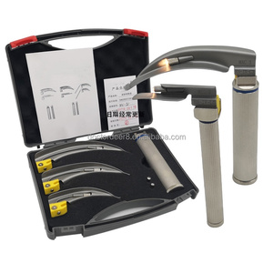 Laryngoscope <span class=keywords><strong>prix</strong></span> par ensemble | Laryngoscope adulte et pédiatrique à fibre optique à poignée flexible avec différentes lames au choix - Product Image 1