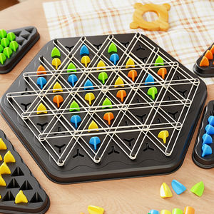 Desktop puzzle rantai catur interkoneksi karet gelang segitiga permainan desktop mainan puzzle - Product Image 4