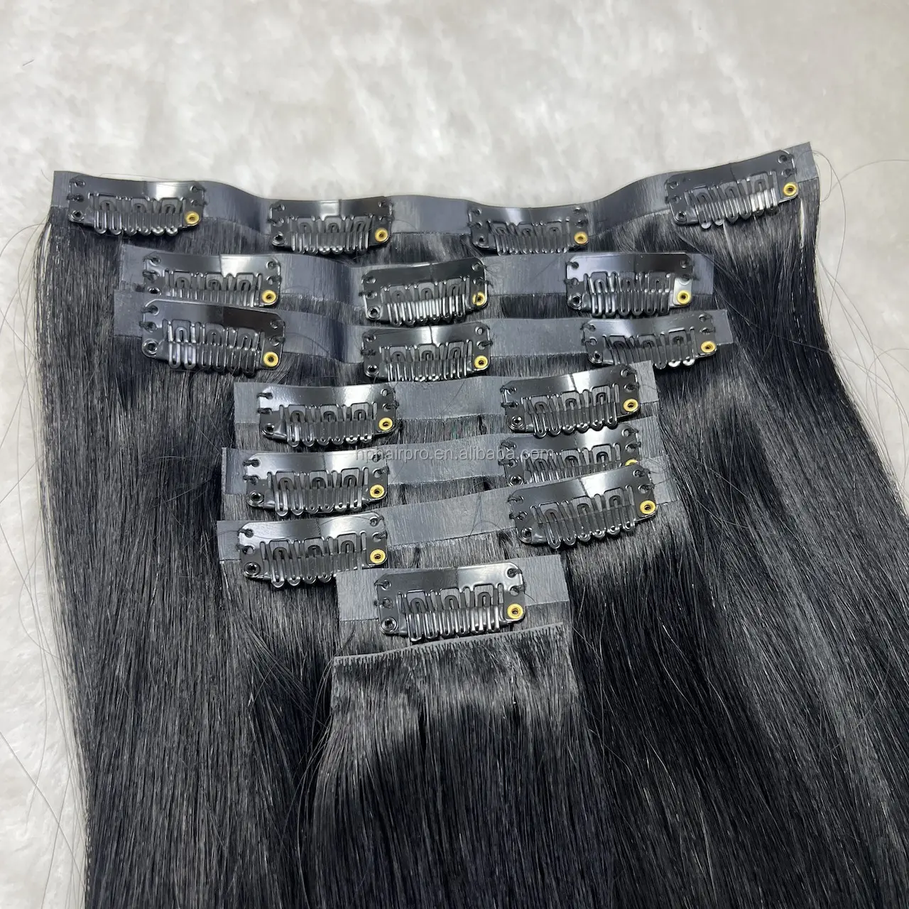 Leverancier Groothandel Dikke Eind Onzichtbare Pu Ruwe Blonde Naadloze Clip In Hair Extensions