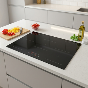 <span class=keywords><strong>Table</strong></span> <span class=keywords><strong>de</strong></span> <span class=keywords><strong>cuisson</strong></span> à induction encastrable 8600W 90cm avec 5 zones <span class=keywords><strong>de</strong></span> <span class=keywords><strong>cuisson</strong></span>, plaque vitrocéramique noire avec commande tactile pour cuisine - Product Image 2