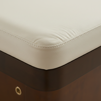 Table de massage élégante sur mesure en cuir PU et bois, style vintage, avec tiroir, pour salon de beauté, spa et bien-être