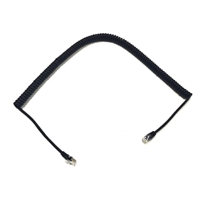 Câble téléphonique spiralé RJ12 6P6C 28AWG, cordon téléphonique rétractable à ressort, câble d'extension en PU pour téléphone, appareil <span class=keywords><strong>VoIP</strong></span> - Product Image 2