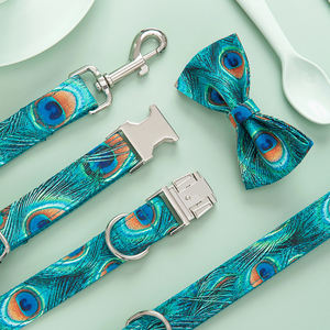 <span class=keywords><strong>Collar</strong></span> de perro de algodón de alta calidad con diseño de animales de lujo, decoración de remaches, suministros duraderos para mascotas, juego de correa de fábrica personalizada - Product Image 4