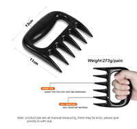 Outil de déchiquetage de viande Griller avec griffes d'ours Griffes de déchiquetage en plastique pour accessoires de fumeur de viande