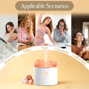 Nouveau Diffuseur d'Arômes Ultrasonique USB de Bureau, Grand Diffuseur d'Huiles Essentielles à Ultrasons avec Pierre de Sel pour la Maison, Humidificateur - Product Image 3
