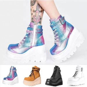 Bottes de créateur <span class=keywords><strong>Dr</strong></span> <span class=keywords><strong>Martens</strong></span> pour femmes et hommes, <span class=keywords><strong>bottines</strong></span> à <span class=keywords><strong>plateforme</strong></span> mini, chaussures mi-hautes en cuir - Product Image 2
