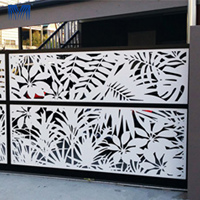 Clôture en aluminium gravée 3D découpée au laser, haute qualité, protection de la vie privée, étanche, résistante à la corrosion, 6x8