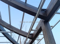 Structure en acier préfabriquée, charpente en acier légère soudée standard pour maisons et ateliers, destinée aux entrepôts