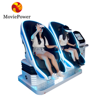 Mesin Hiburan Film VR Game 9D 2 Pemain Simulasi Roller Coaster Kursi Telur Simulator Bioskop Virtual 9D VR Arcade Game