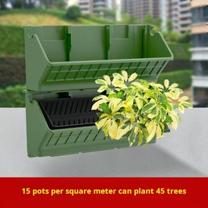 Classico C53 casa verde di plastica verticale giardino fioriera fioriera <span class=keywords><strong>da</strong></span> <span class=keywords><strong>balcone</strong></span> a parete fioriera porta tascabile <span class=keywords><strong>per</strong></span> <span class=keywords><strong>fiori</strong></span> urbani - Product Image 2