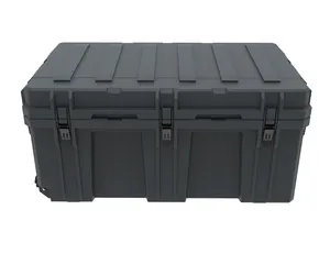 New design portable simple hard plastic complete 232L electrical tool box with wheels