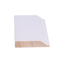 Plinthe décorative en bois massif de Paulownia blanc apprêté, style moderne, vente en gros