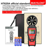 MAYILON – compteur de vitesse du vent portatif HT625A avec rétro-éclairage fonctions Max/Min/AVG mesure du Volume d'air anémomètre numérique tothermaol