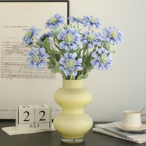 <b>Artificial</b> Flower <b>Bouquet</b> 3 Head Cosmos Flocked Silk High Simulation Home Decoration - Product Image 4