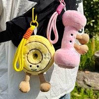 Nouveau porte-clés fitness 3D mignon en peluche, haltères, kettlebells, disques de musculation, breloque de sac, cadeaux idéaux pour les passionnés